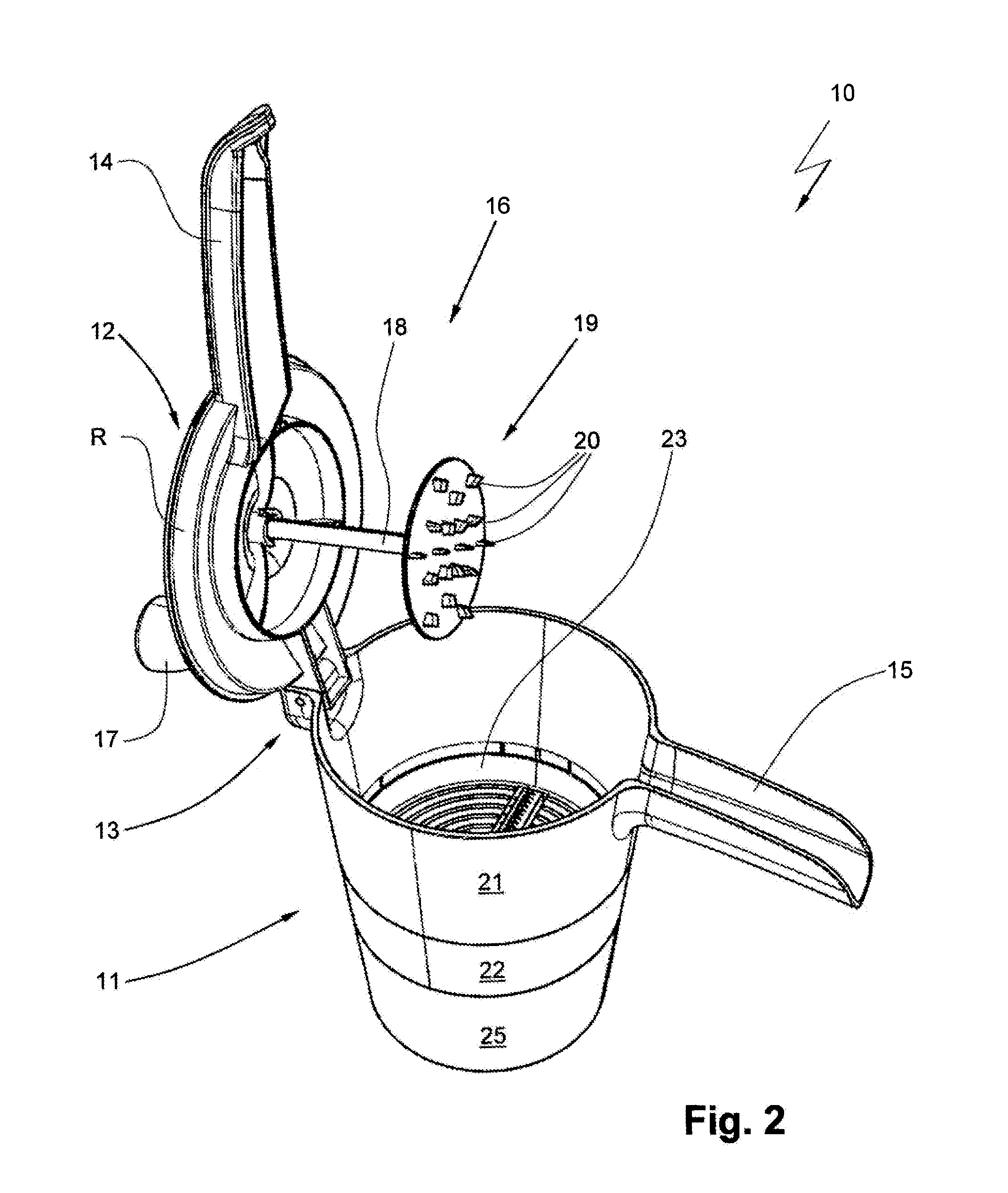Device for Spiral Cutting Fruit and Hard Vegetables