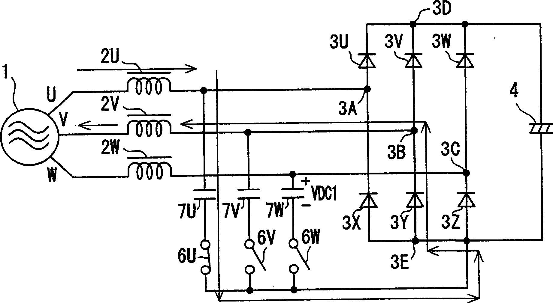 Direct current power supply apparatus and control method for the same, and a compressor drive apparatus