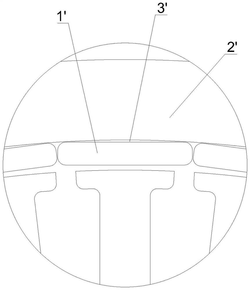 Rotor magnetic steel structure of driving motor of electric two-wheeled vehicle