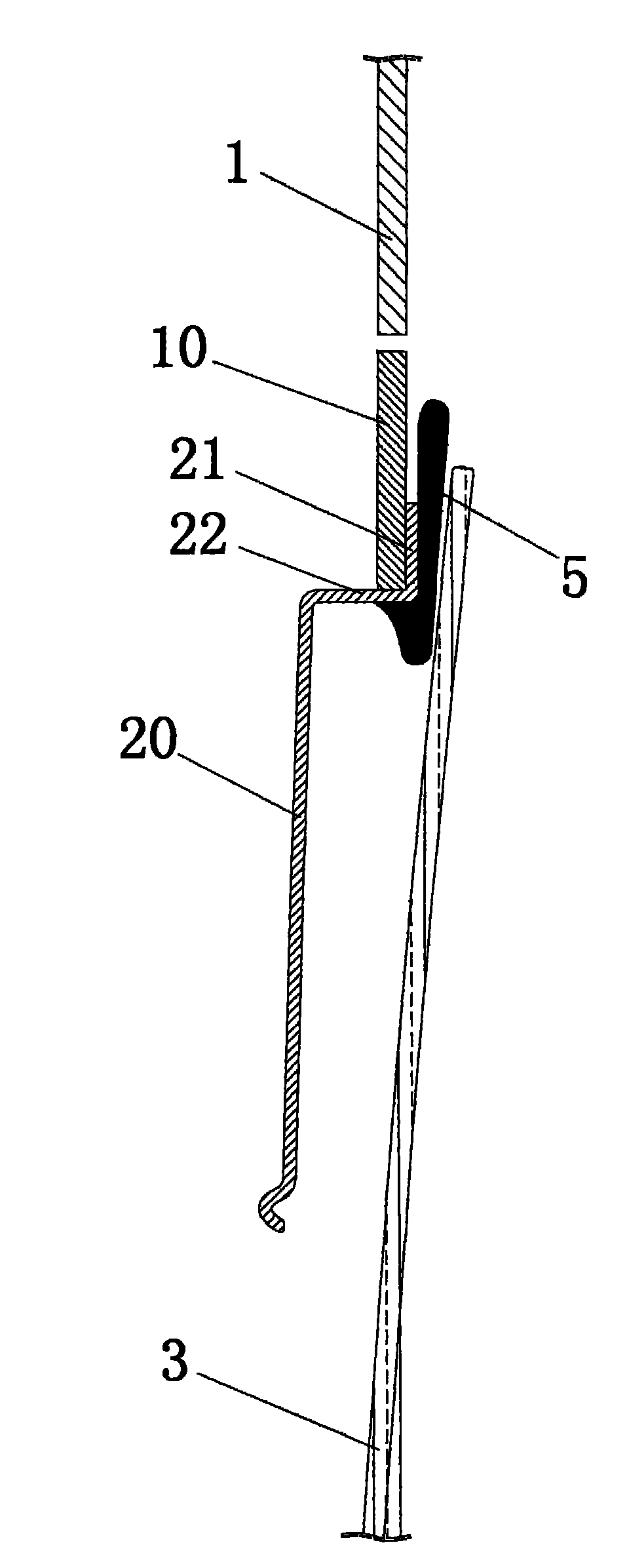 Embedded rain shield