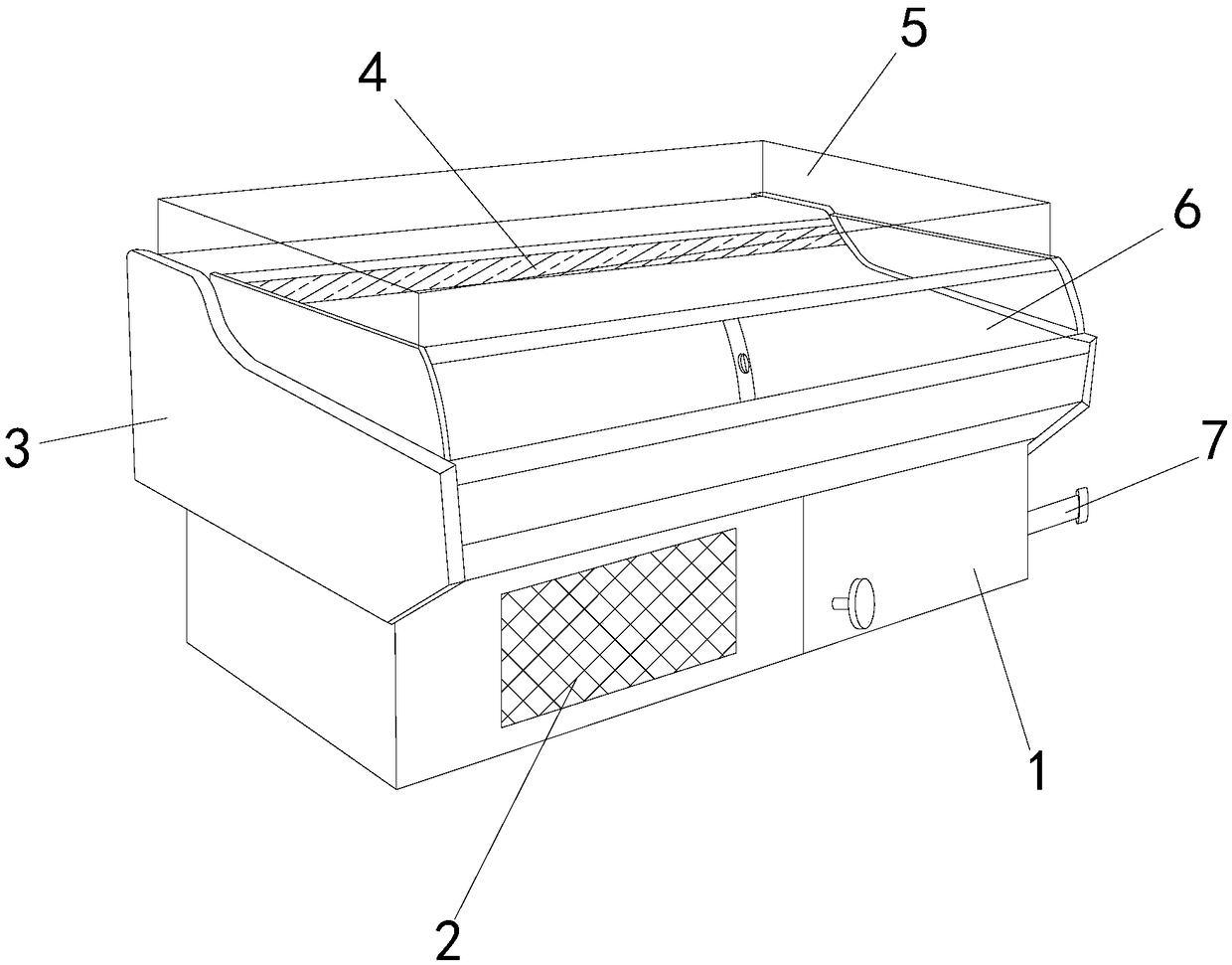 Integrated detachable top cover structure for refrigeration display cabinet