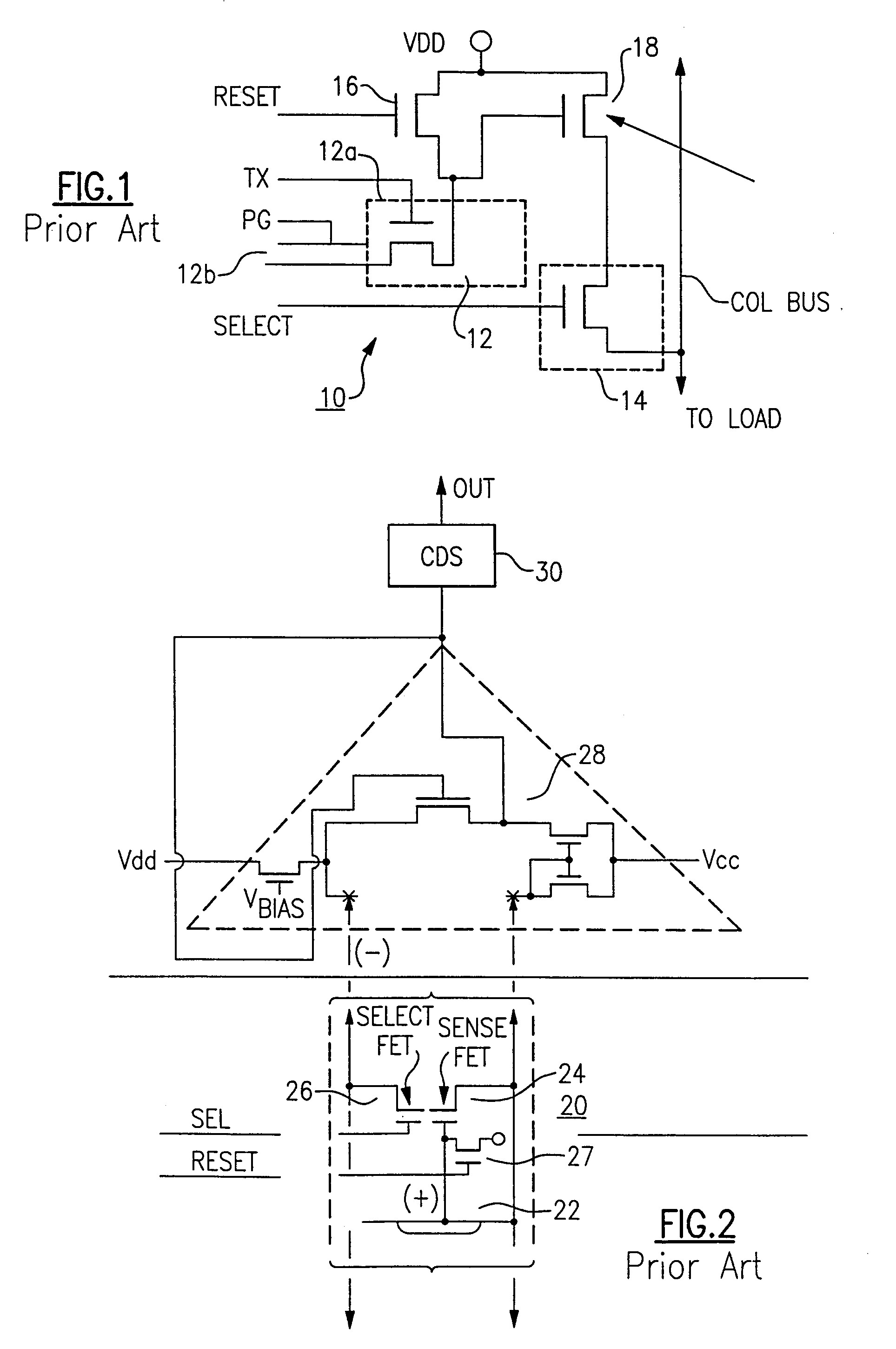 Solid state imager with reduced number of transistors per pixel