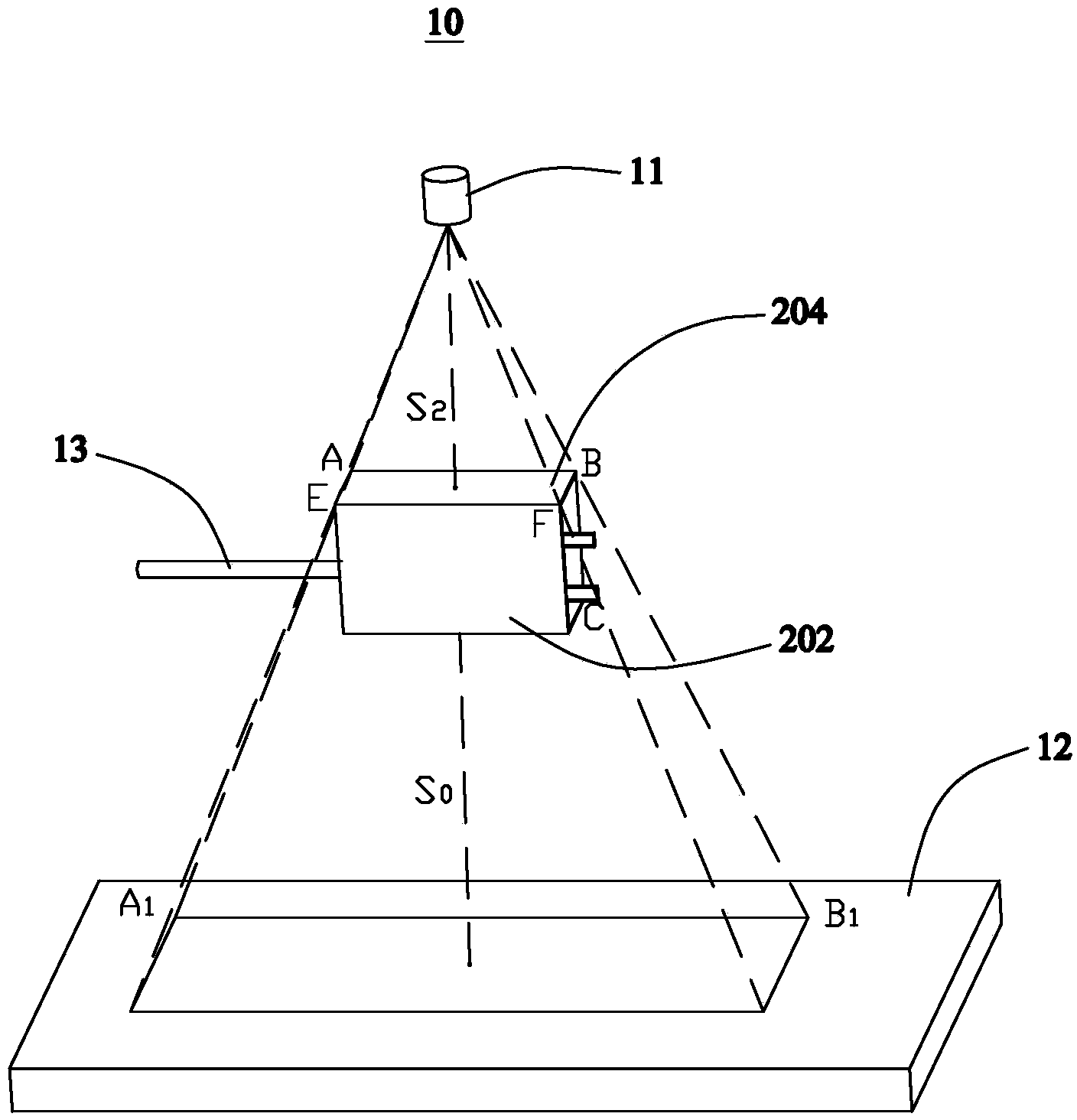 Battery size optical measurement method and system