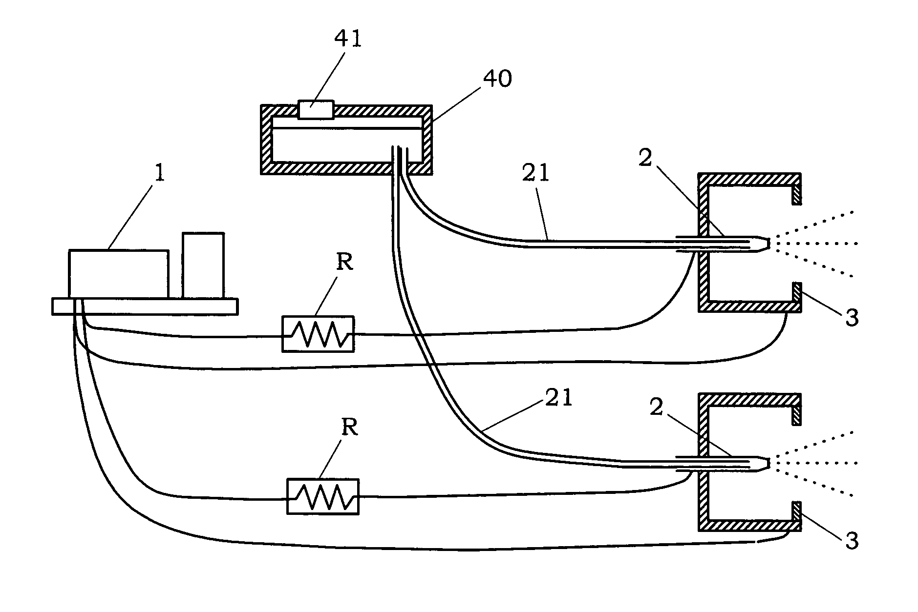 Electrostatic atomizing device and air blower using the same