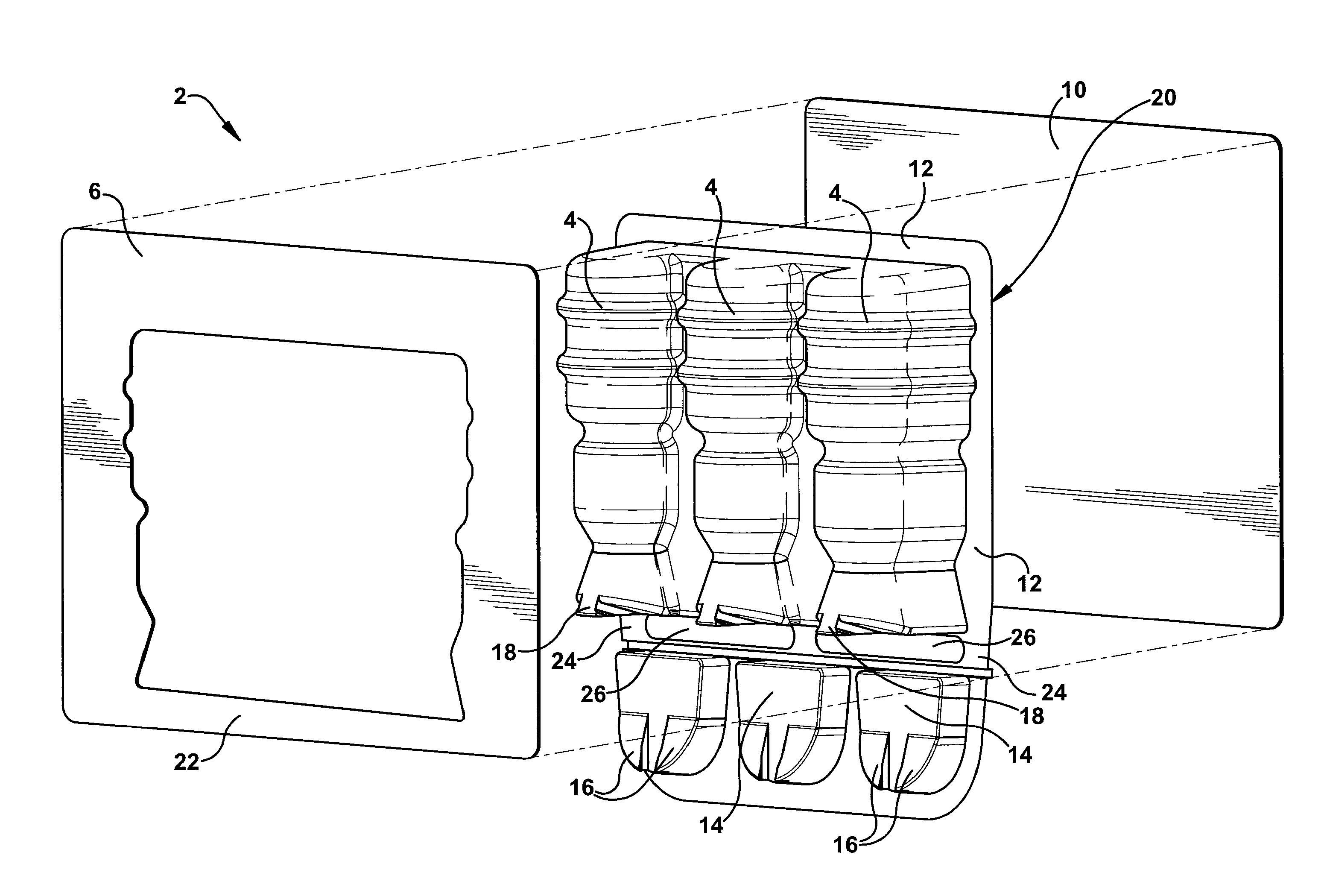 Environmentally separable packaging device with attaching base