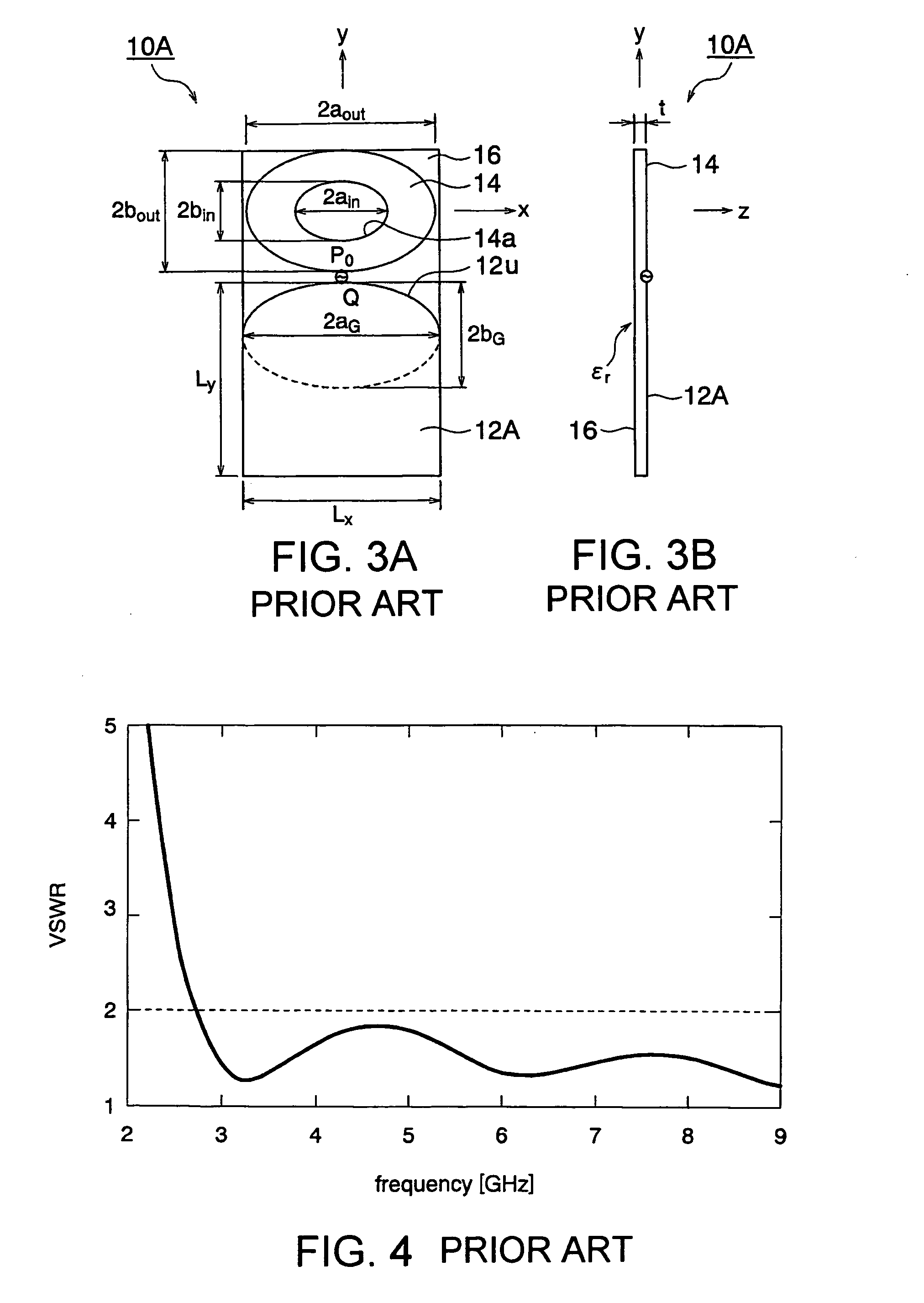 Broadband antenna unit comprising a ground plate having a lower portion where both side corner portions are deleted