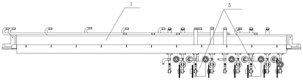 Cut-off cross beam for multi-head cut-off machine