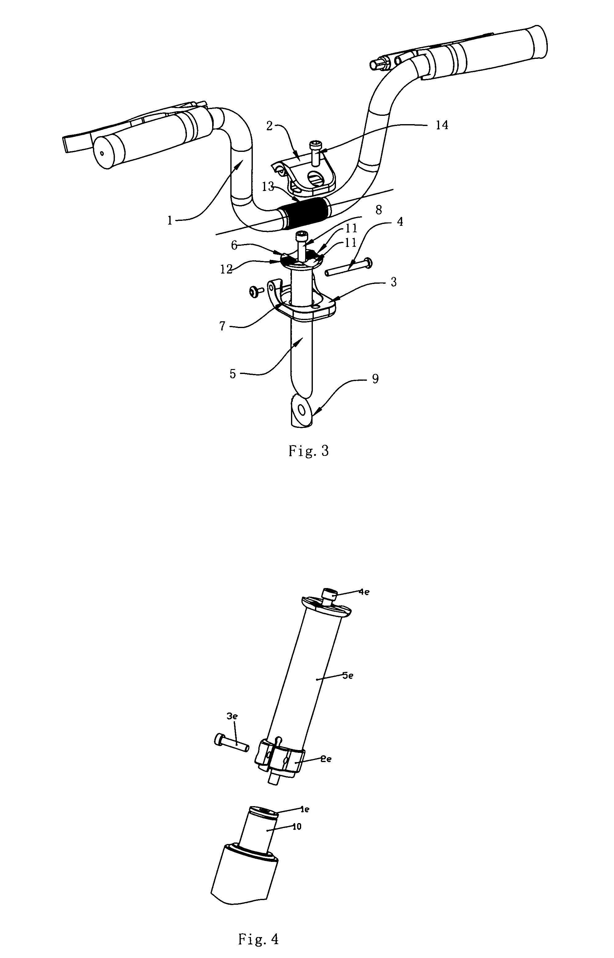 Adjusting mechanism for handle position of bicycle