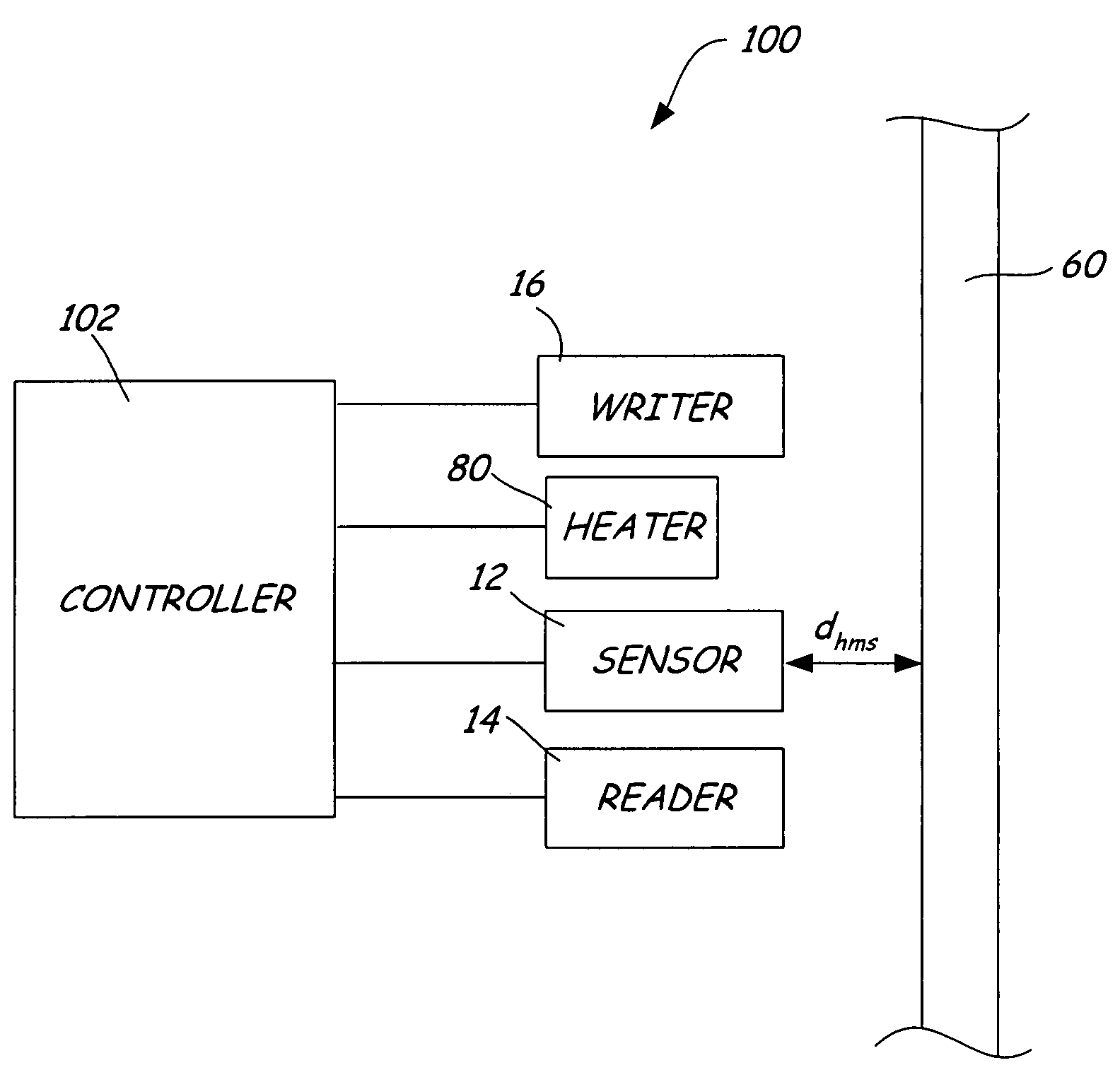 Magnetic recording device including a thermal proximity sensor