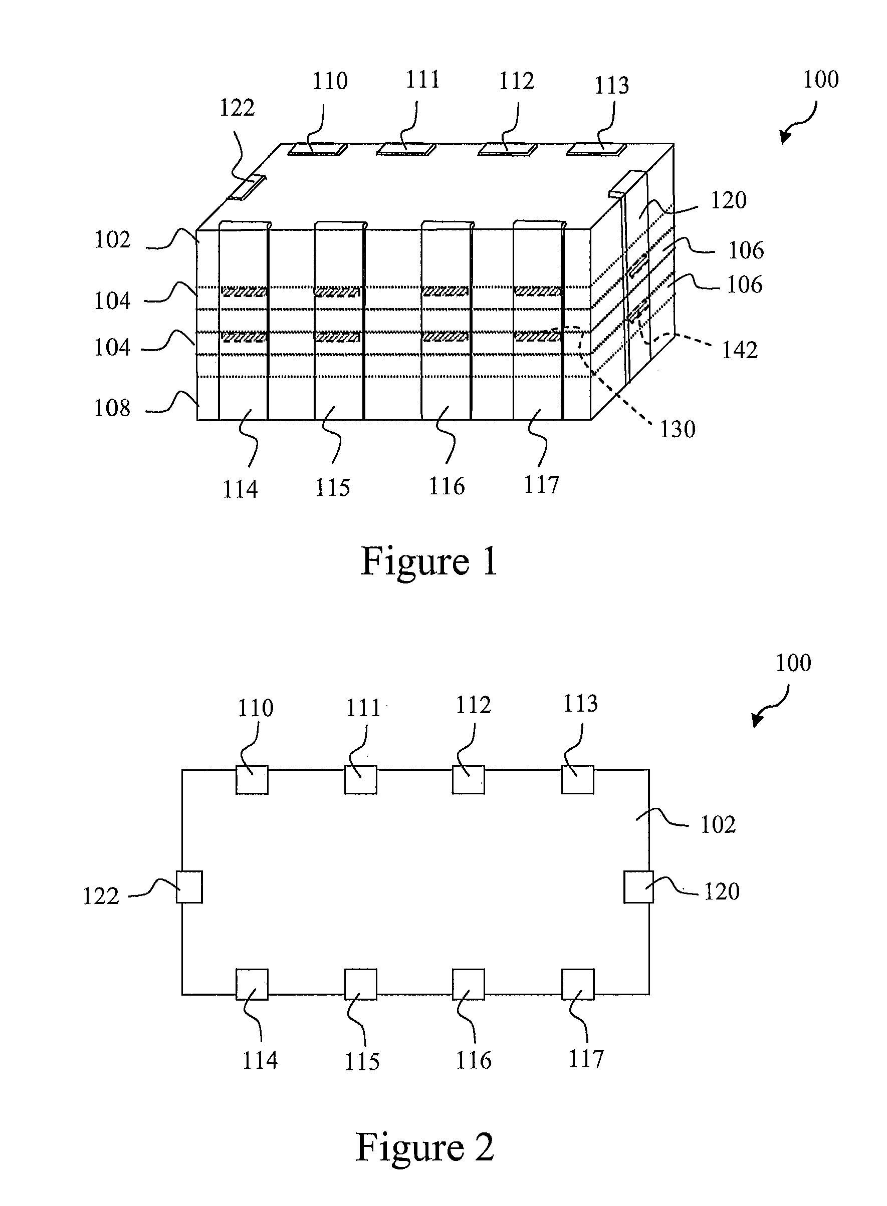 Element array and footprint layout for element array