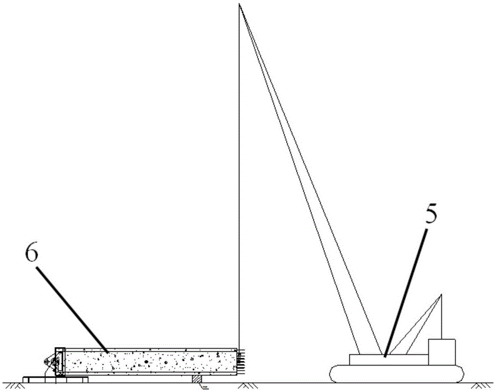 Turnover device and method used for single crane hoisting of prefabricated stand pillars