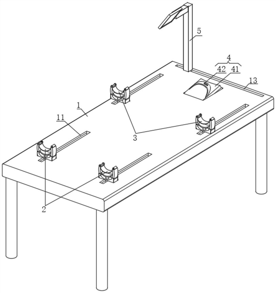 Infant blood sampling fixed bed and fixing method thereof
