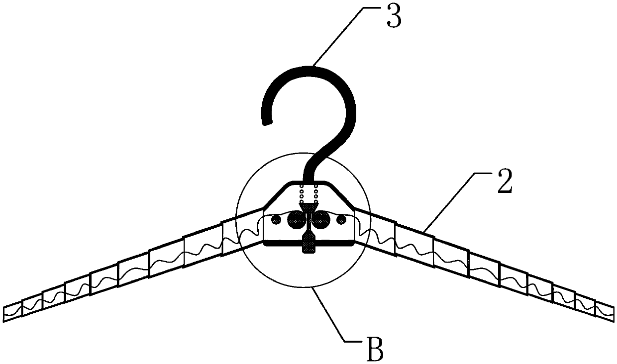 Clothes hanger, clothes folding machine and control method of clothes folding machine