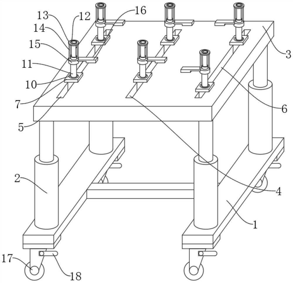 A supporting and fixing device for hemming mold