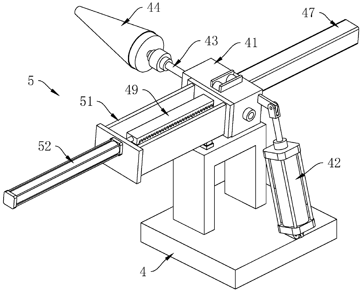 Film pasting equipment for reflective film of road cone