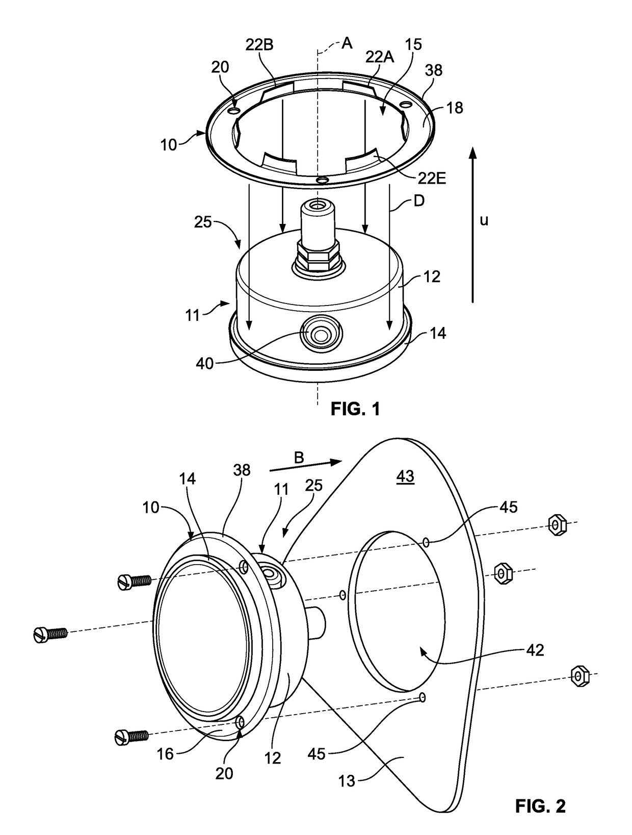 Mounting flange for measuring devices