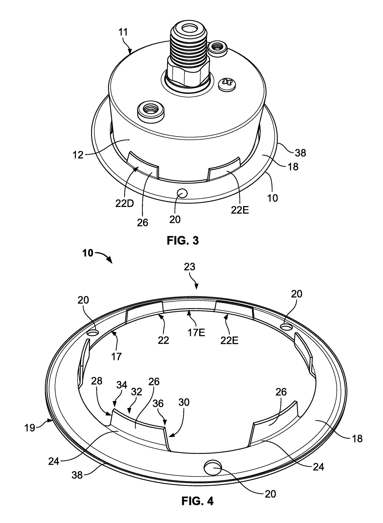 Mounting flange for measuring devices