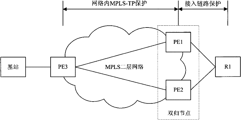 Double-homing protection method and device