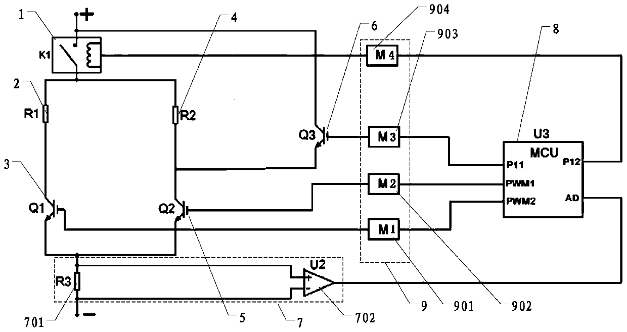 A startup control circuit for a positive temperature coefficient heater, an air conditioning system and an automobile