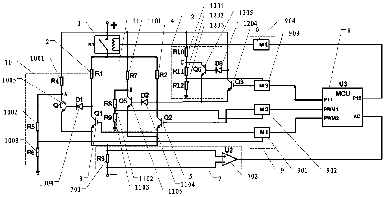 A startup control circuit for a positive temperature coefficient heater, an air conditioning system and an automobile