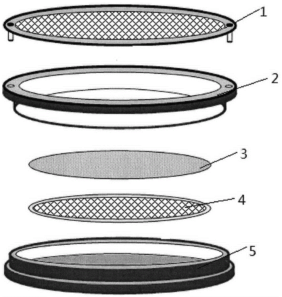 Filter membrane clamping and collecting method for falling dust of museum of ancient ruined site