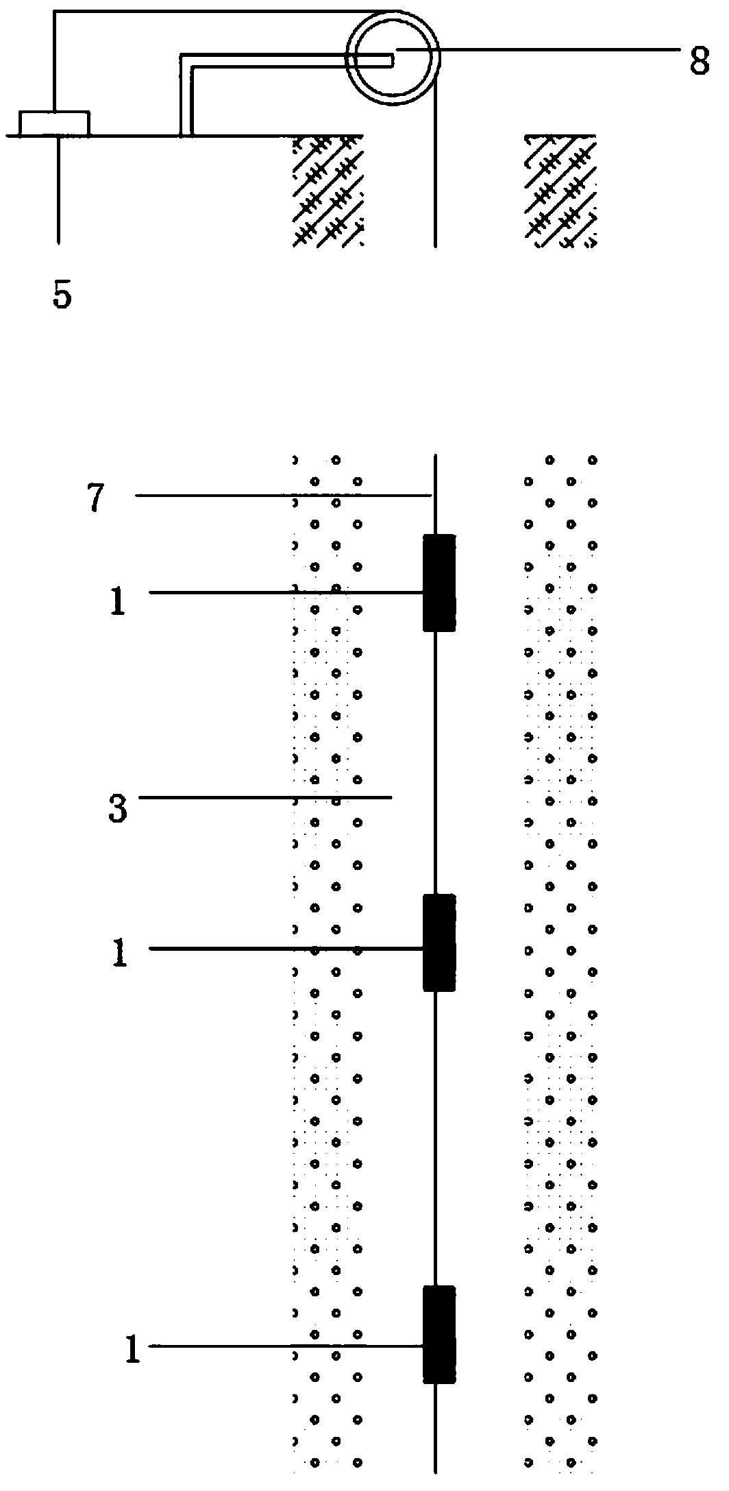 Deep well cross-hole underground water flow rate, flow direction and geological parameter determining device and method