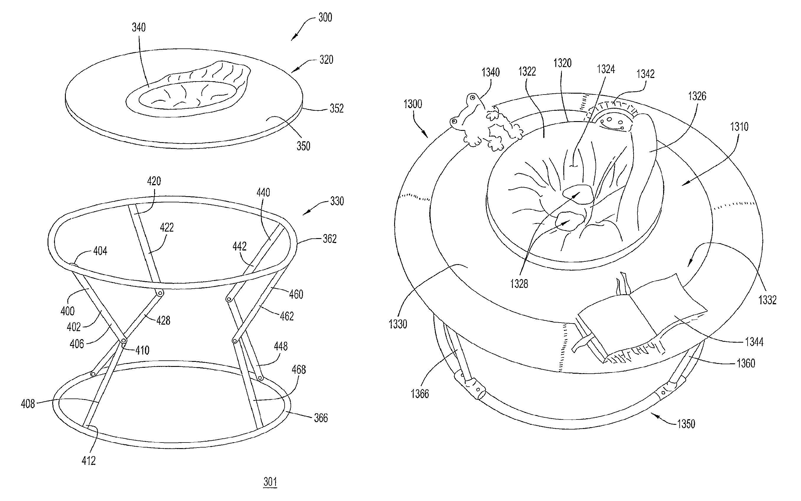 Infant support structure with supported seat
