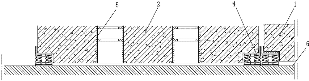 Installation and leveling method of prefabricated short floating slab in floating track bed