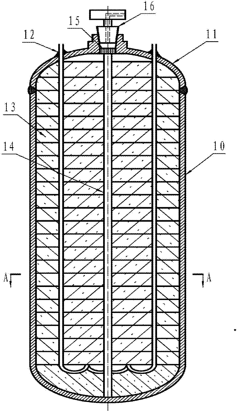 Large-diameter hydrogen storage alloy tank and manufacturing method thereof