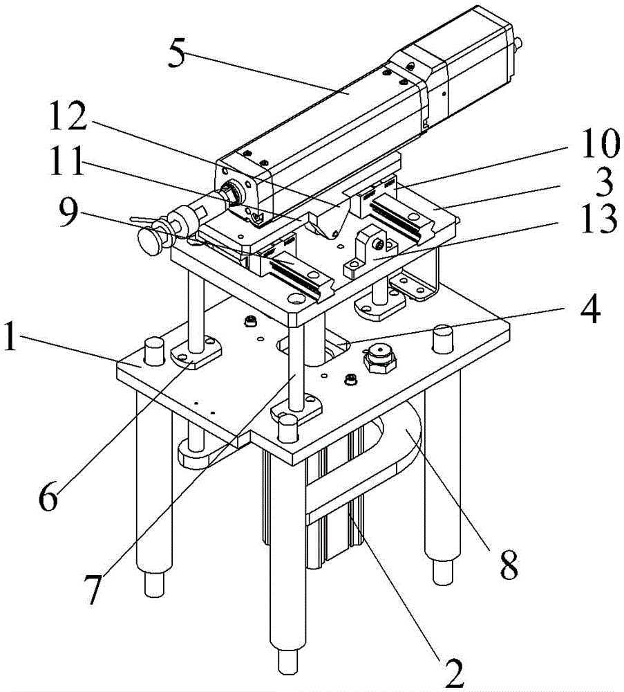 Gearshift device for testing automobile gearbox