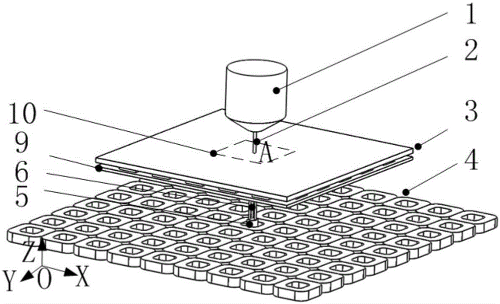 Six-free-degree displacement measurement method of exposure zone on wafer stage