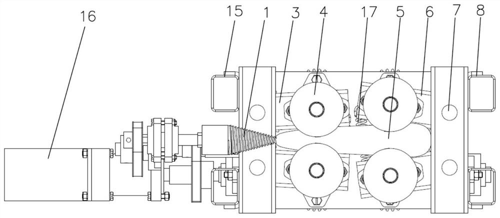 A high-efficiency corn cob threshing device