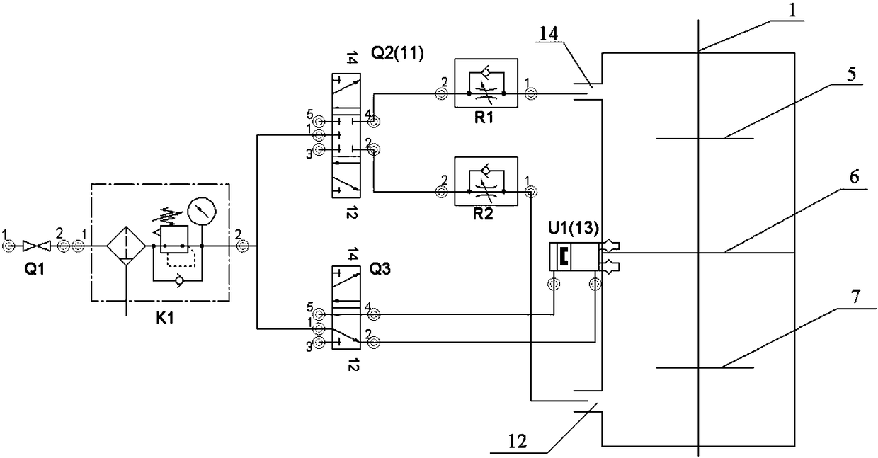 Gas power device for part cleaning machine