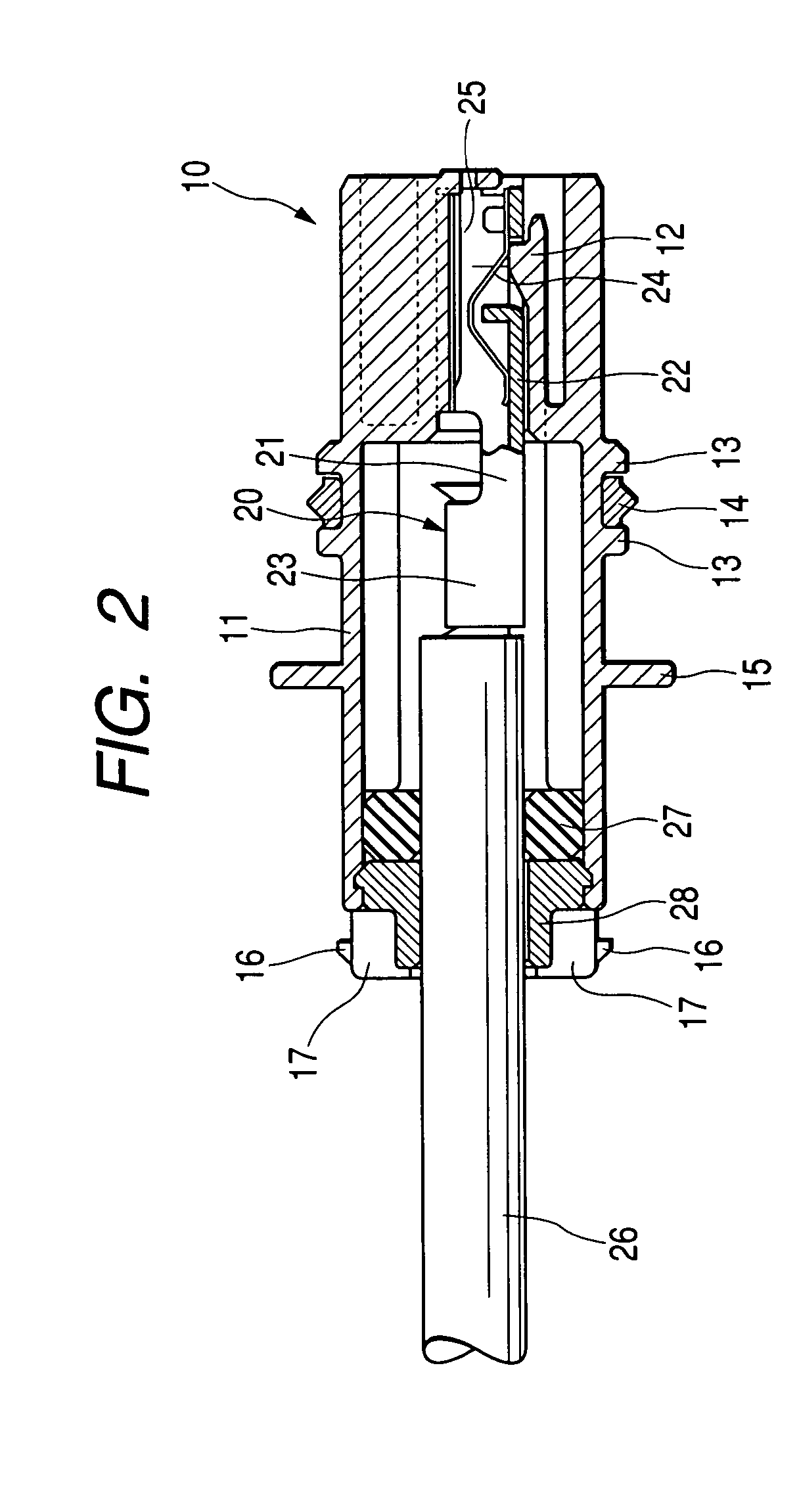 Connecting structure of connector, shield connector and lever type connector
