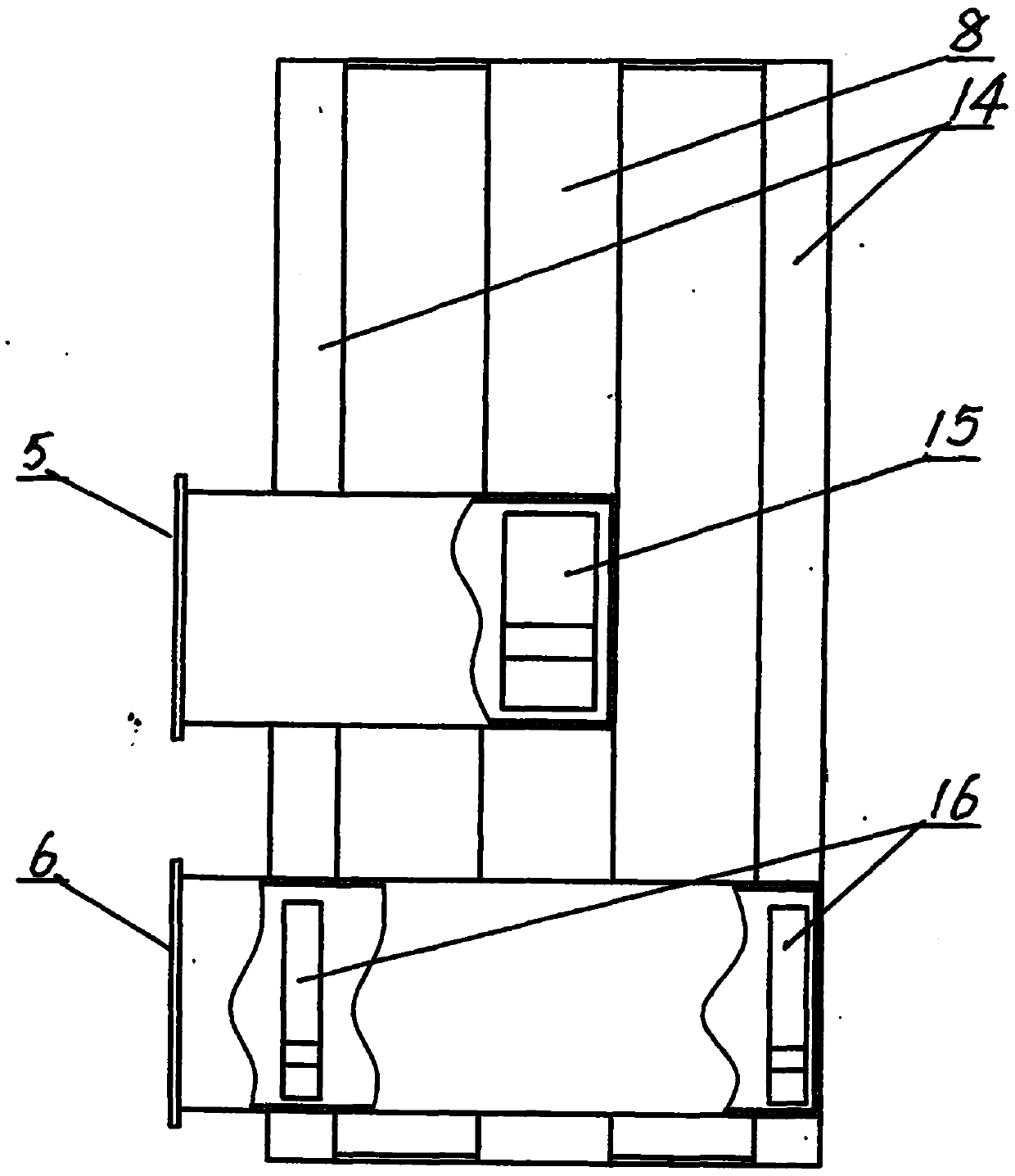 Countercurrent suspension type oven