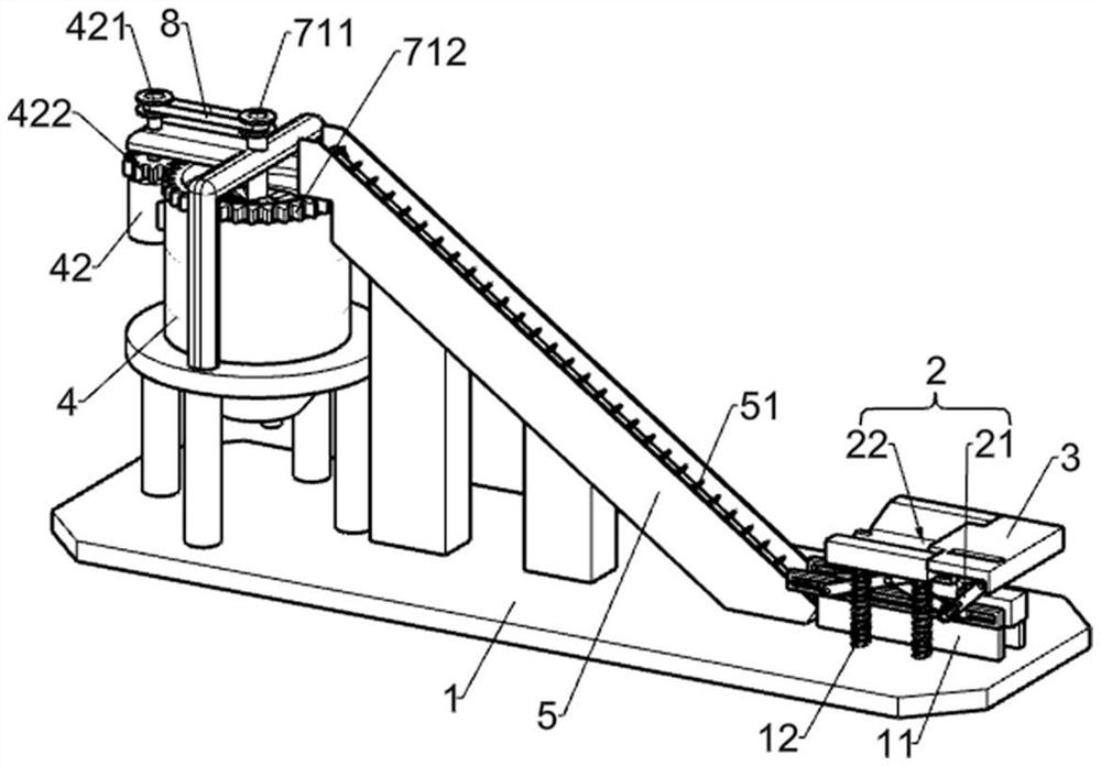 Material stirring and feeding device for chemical production