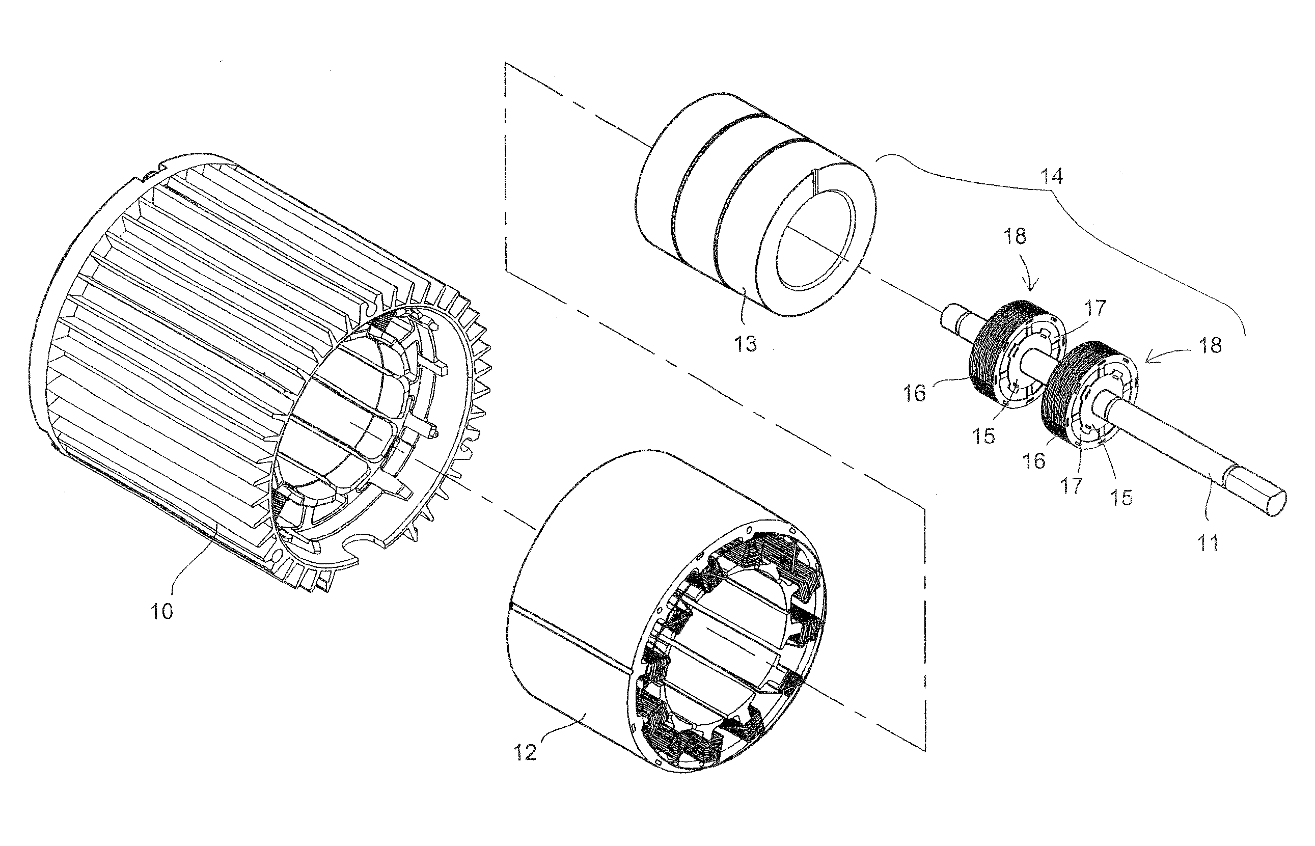 Rotor assembly using polar anisotropic ring magnet