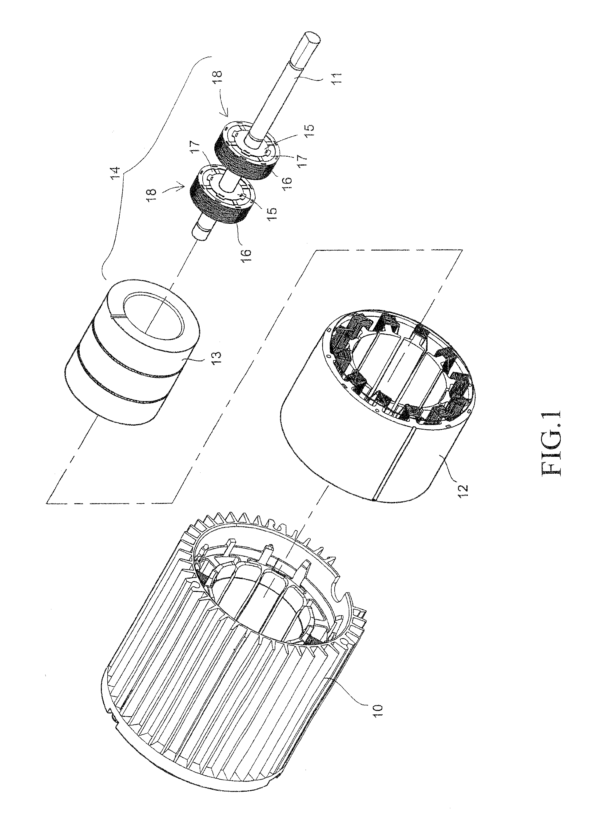 Rotor assembly using polar anisotropic ring magnet