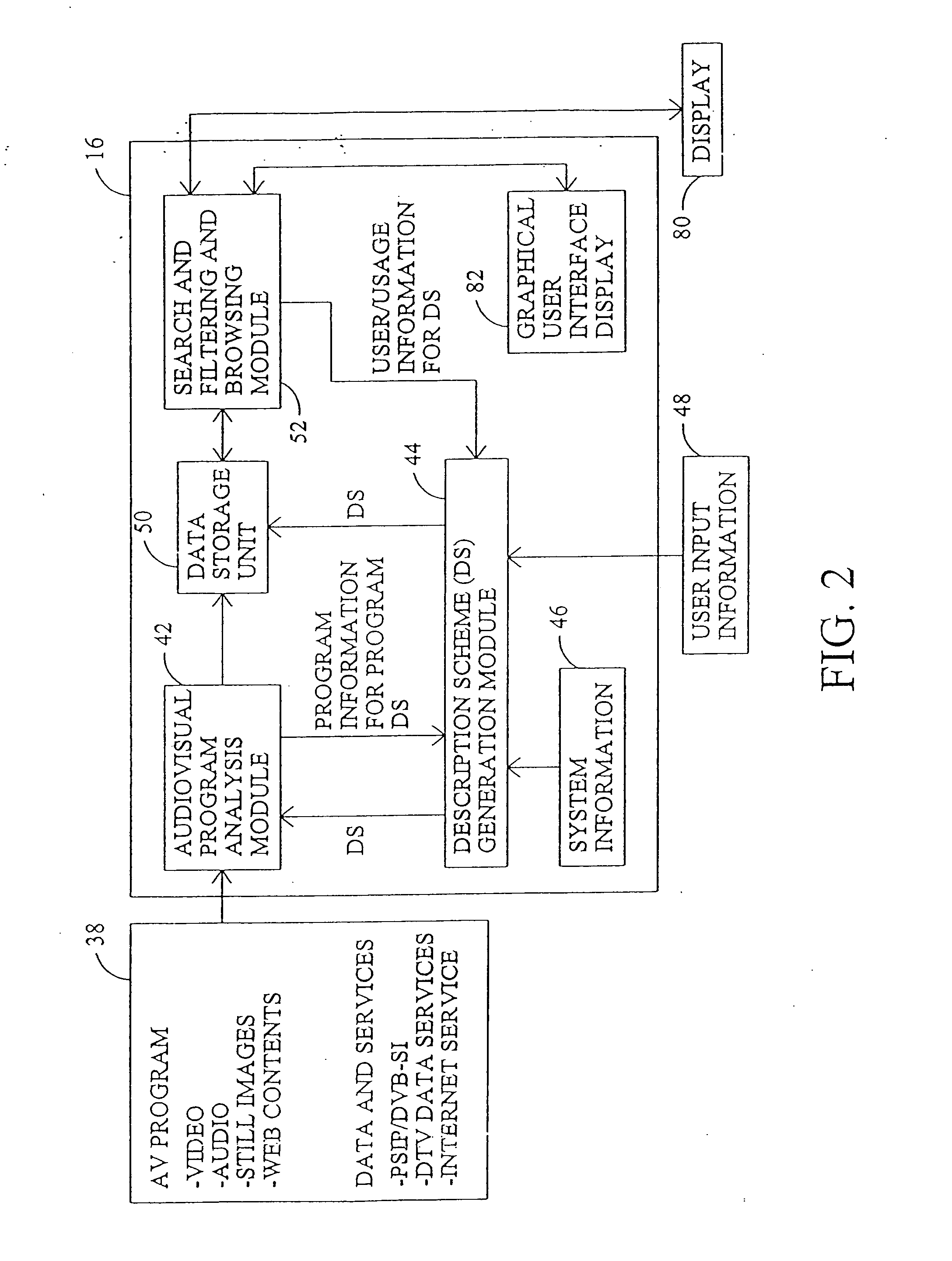 Audiovisual information management system with selective updating