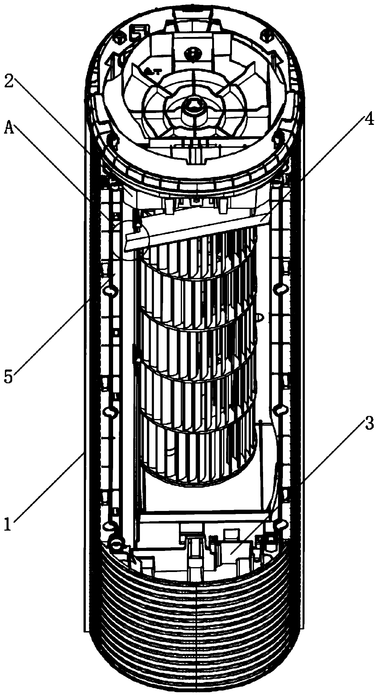 Water curtain drainage assembly and household appliance