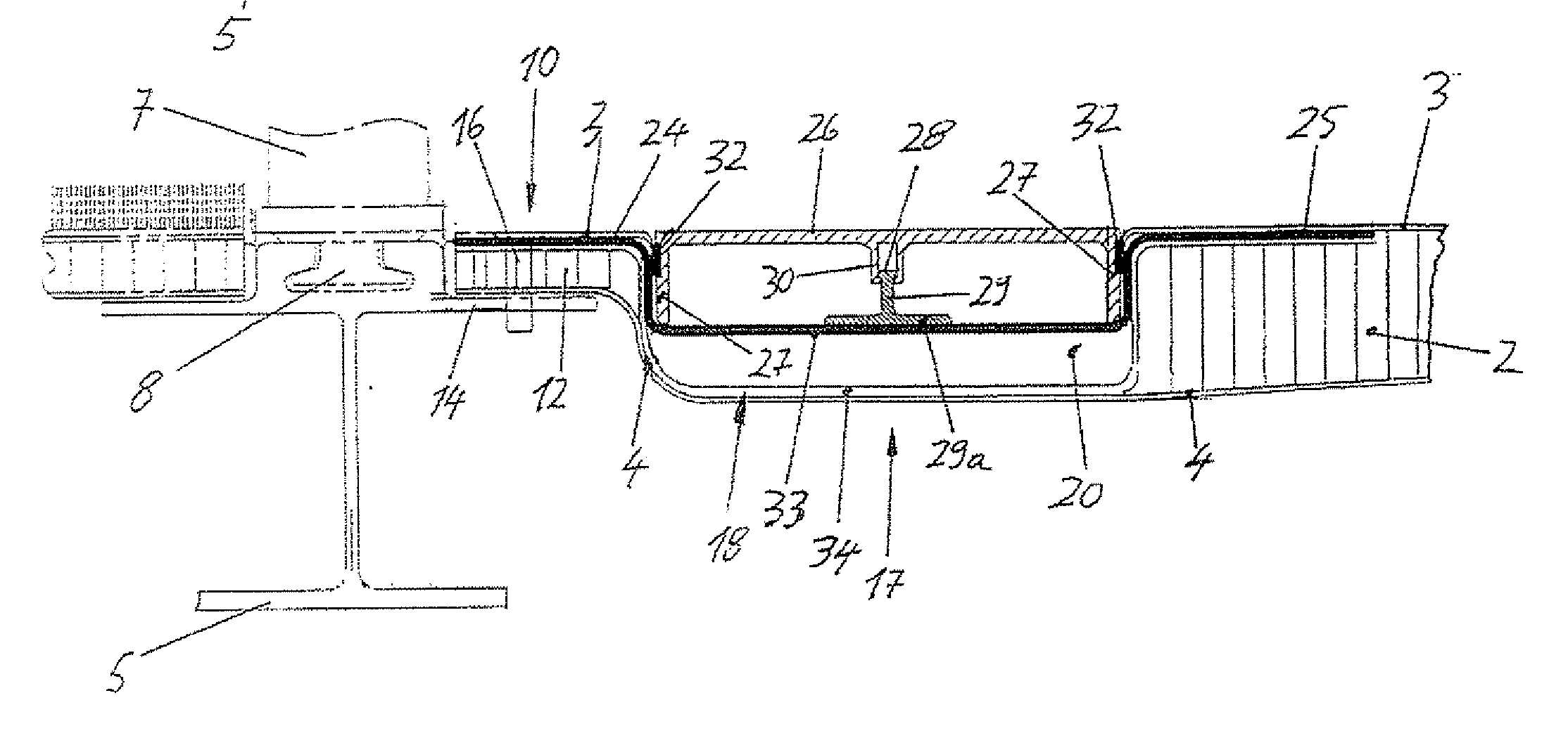 Arrangement for installing electric cables in the floor region of an aircraft