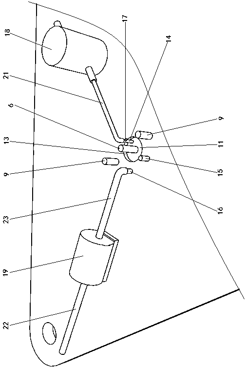 Cleaning device for inner wall of narrow container
