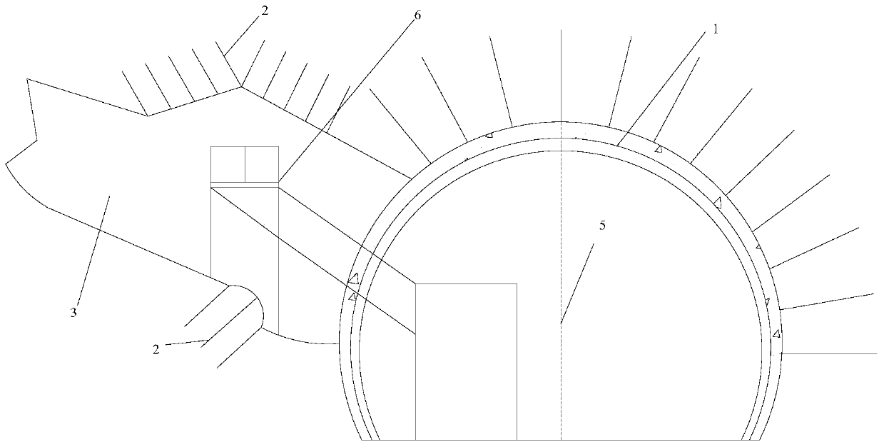 Construction method of tunnel in karst section of soft surrounding rock