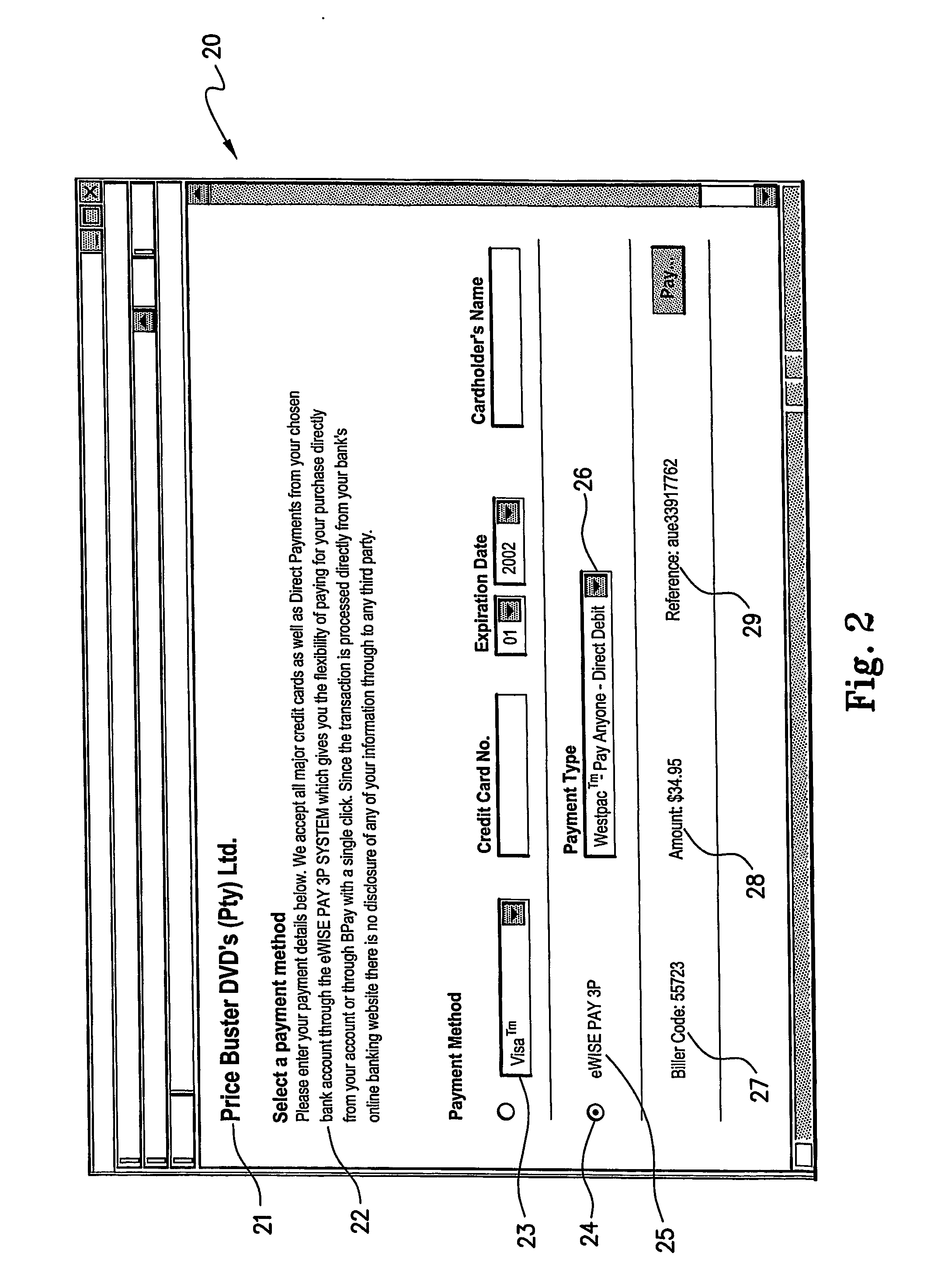 System and method for facilitating on-line payment