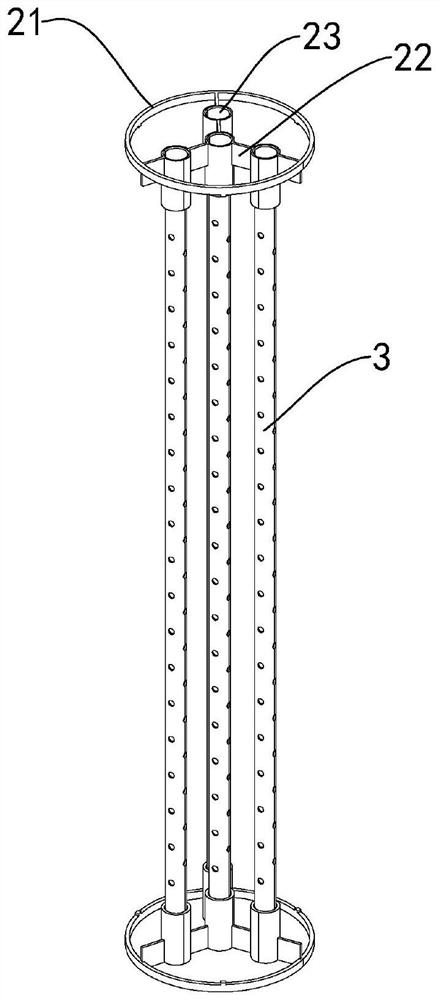 Preparation method of multi-central-tube hollow fiber membrane module