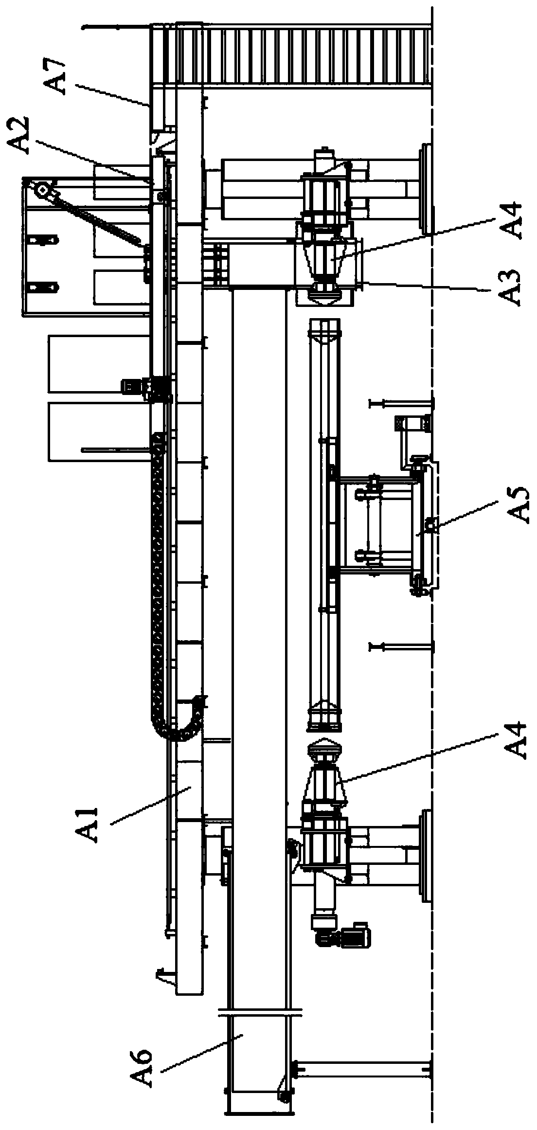 Double-station cast tube surface zinc spraying machine