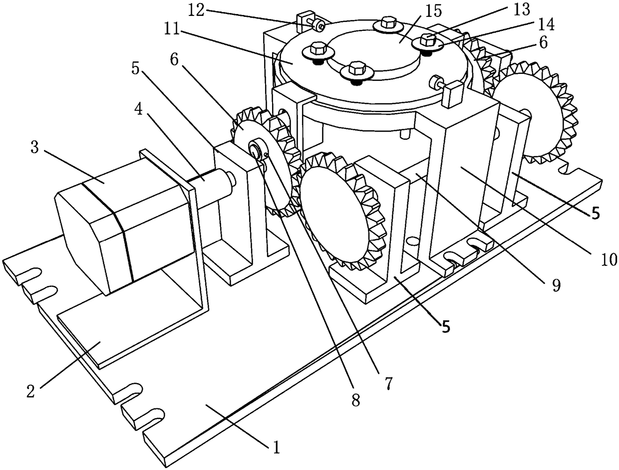 Mechanical torsional vibration table based on double-eccentric-wheel module