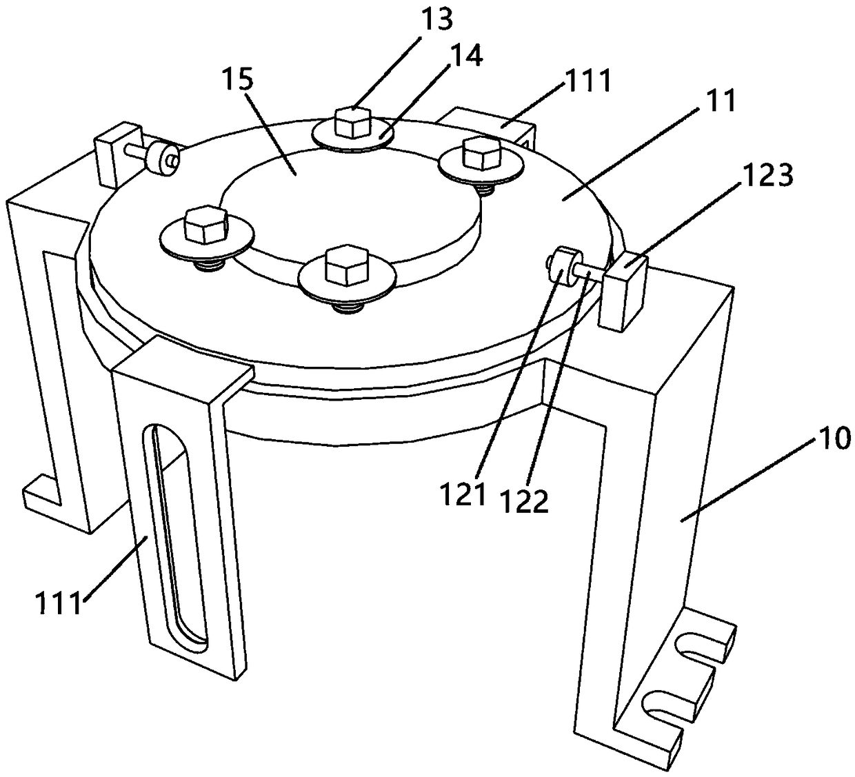 Mechanical torsional vibration table based on double-eccentric-wheel module