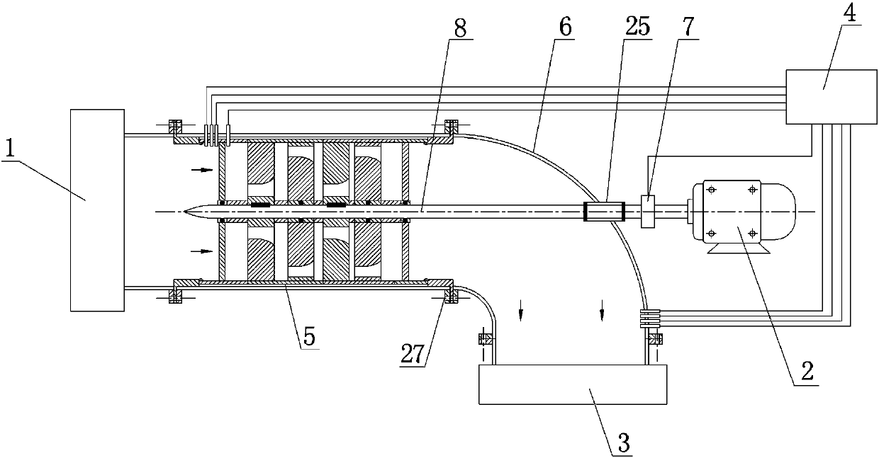 A grinding disc crushing experimental device and method suitable for hydrate particles in a tube