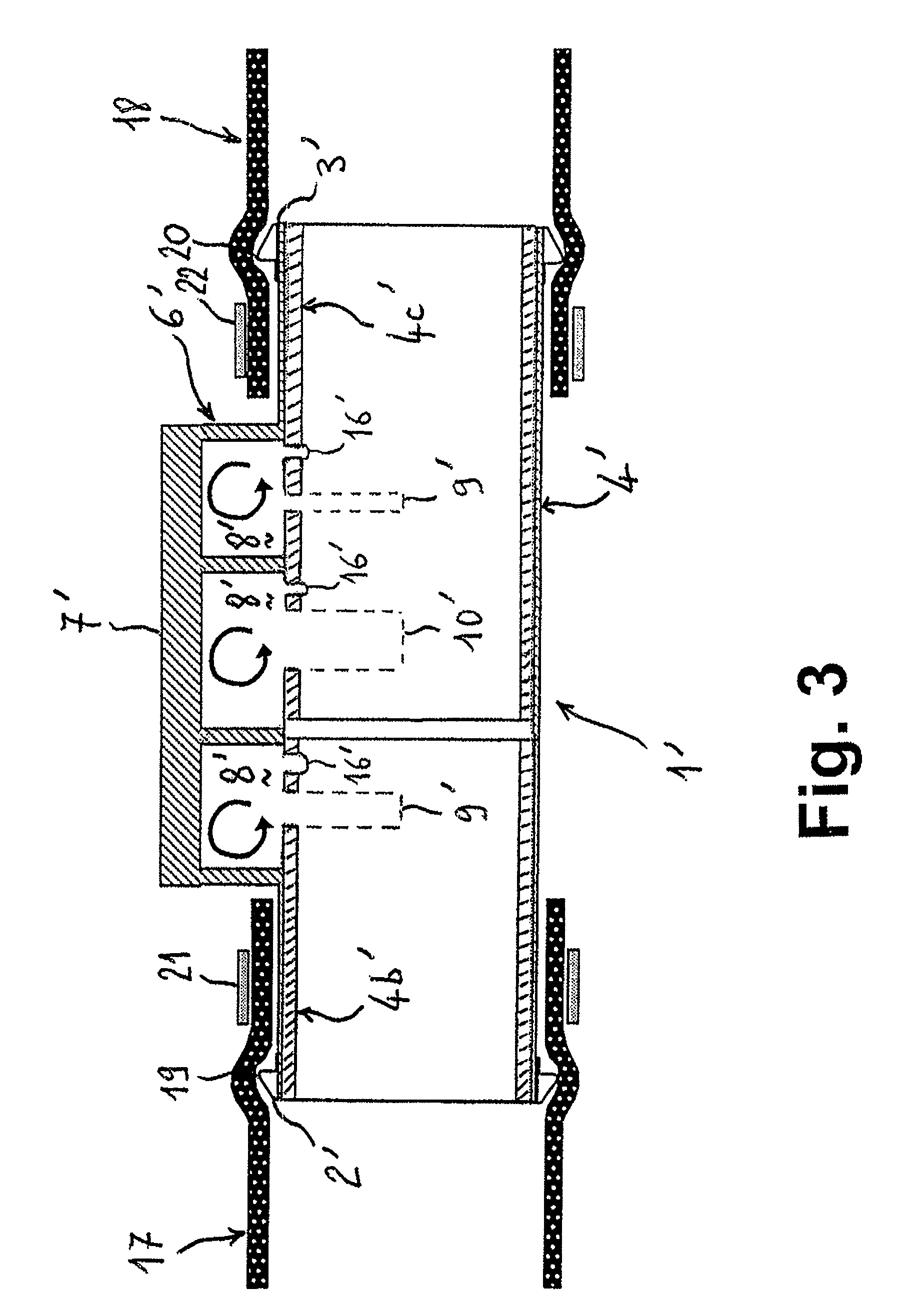 Accoustic attenuation device for an intake line of a combustion engine and intake line incorporating same
